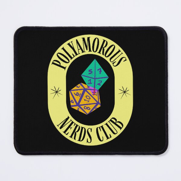 Item preview, Polyamorous Nerds Club Shirt | Poly Pride Dice Graphic Tee designed and sold by KrisBee Presents Dot Fun.