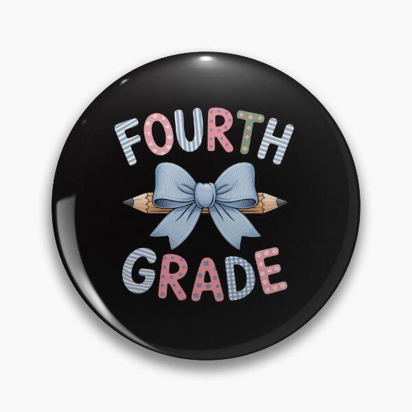 Item preview, Preppy Fourth Grade Teacher Blue Floral Coquette Pencil Bow designed and sold by jewellmeyers.