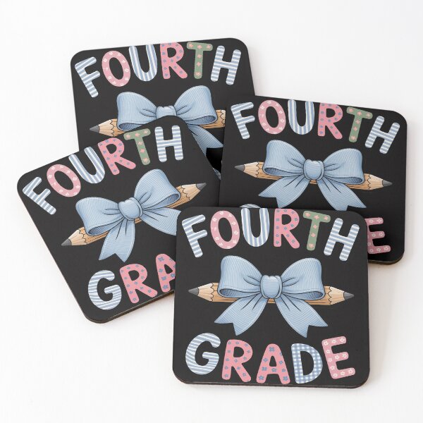 Item preview, Preppy Fourth Grade Teacher Blue Floral Coquette Pencil Bow designed and sold by jewellmeyers.
