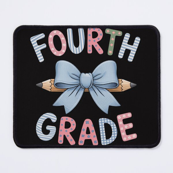 Item preview, Preppy Fourth Grade Teacher Blue Floral Coquette Pencil Bow designed and sold by jewellmeyers.