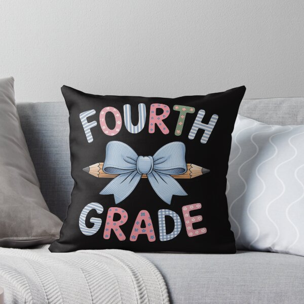 Item preview, Preppy Fourth Grade Teacher Blue Floral Coquette Pencil Bow designed and sold by jewellmeyers.