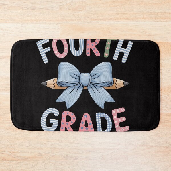 Item preview, Preppy Fourth Grade Teacher Blue Floral Coquette Pencil Bow designed and sold by jewellmeyers.