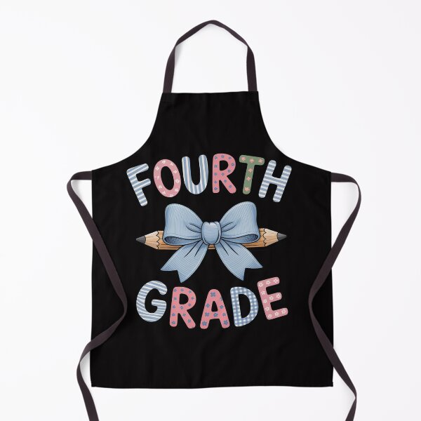Item preview, Preppy Fourth Grade Teacher Blue Floral Coquette Pencil Bow designed and sold by jewellmeyers.