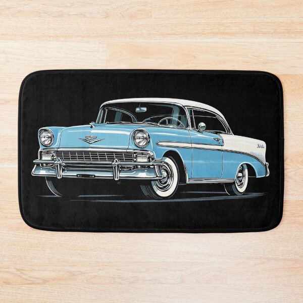 Item preview, 1956 Chevy Bel Air – Retro Classic Car Illustration Art Print designed and sold by Stinky Lincy's Apparel Company.