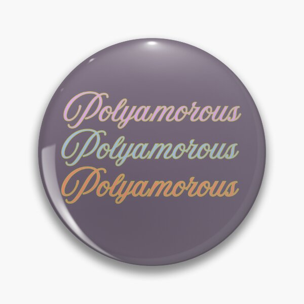 Item preview, Polyamorous Pastel Script | Ethical Non-Monogamy Pride Design designed and sold by KrisBee Presents Dot Fun.