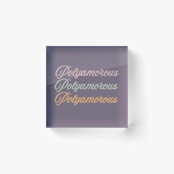 Item preview, Polyamorous Pastel Script | Ethical Non-Monogamy Pride Design designed and sold by KrisBee Presents Dot Fun.