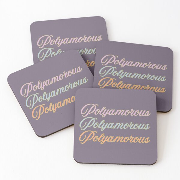 Item preview, Polyamorous Pastel Script | Ethical Non-Monogamy Pride Design designed and sold by KrisBee Presents Dot Fun.