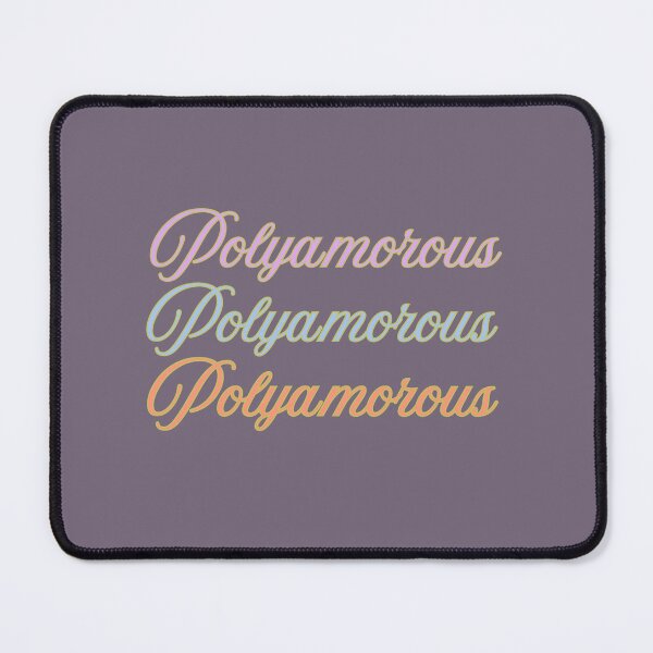 Item preview, Polyamorous Pastel Script | Ethical Non-Monogamy Pride Design designed and sold by KrisBee Presents Dot Fun.