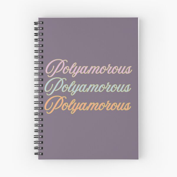 Item preview, Polyamorous Pastel Script | Ethical Non-Monogamy Pride Design designed and sold by KrisBee Presents Dot Fun.