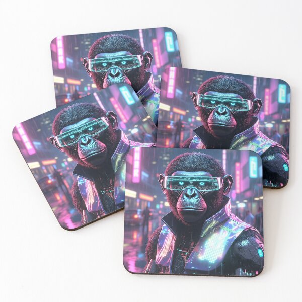 Item preview,  "Cyberpunk Neon Monkey Warrior"   designed and sold by MFMart.