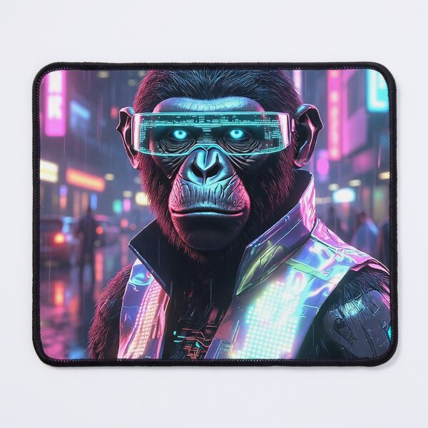 Item preview, "Cyberpunk Neon Monkey Warrior" designed and sold by MFMart.
