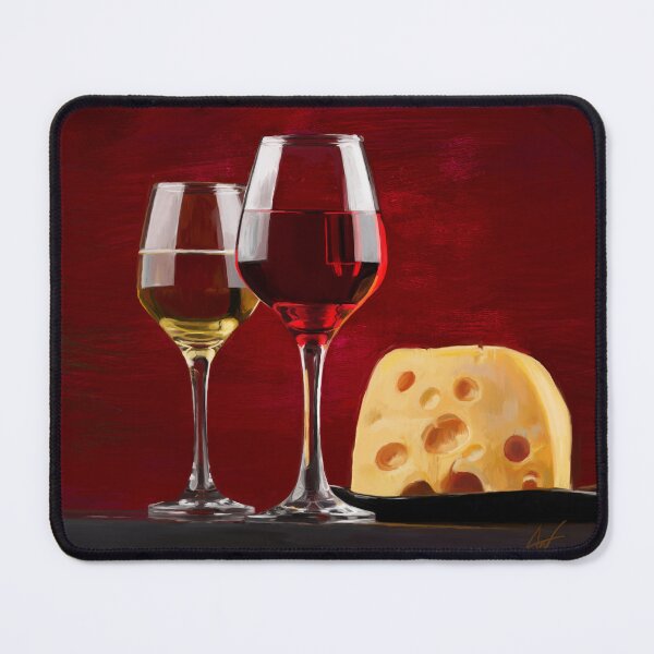 Item preview, Still Life with Wine and Cheese designed and sold by AstoriaV.