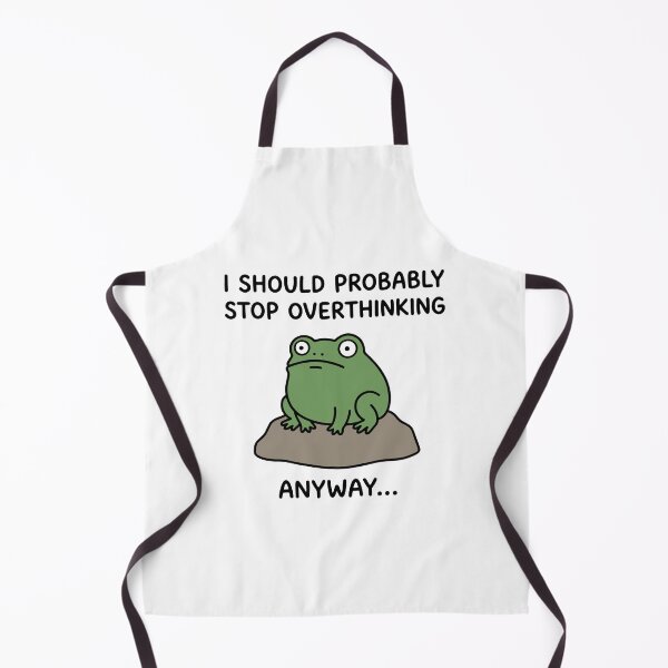 Item preview, Funny Overthinking Frog - Anxiety & Mental Health Humor designed and sold by gunaone-design.