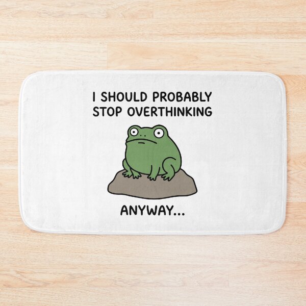 Item preview, Funny Overthinking Frog - Anxiety & Mental Health Humor designed and sold by gunaone-design.