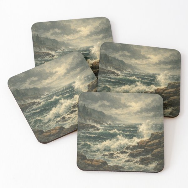 Item preview, Moody Coastal Storm Wall Art Print designed and sold by SezzyDesigns.