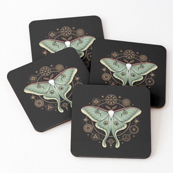 Item preview, Mystical Luna Moth Sacred Geometry Mandala designed and sold by Ambient Mind Design.