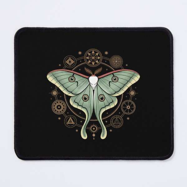 Item preview, Mystical Luna Moth Sacred Geometry Mandala designed and sold by Ambient Mind Design.