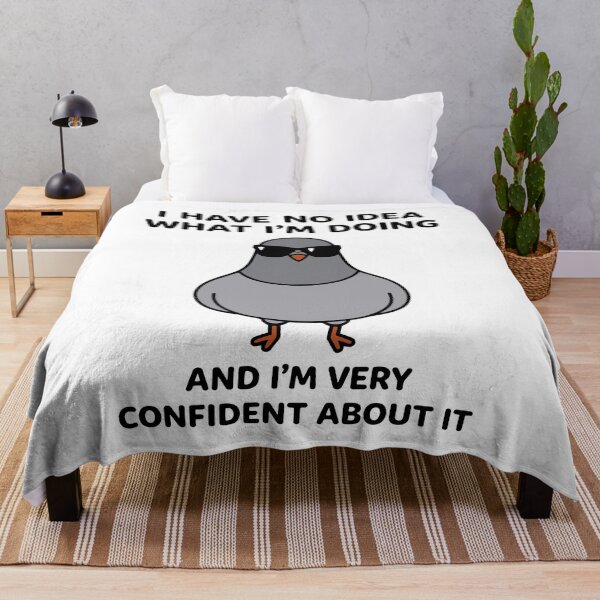 Item preview, I Have No Idea What I’m Doing Funny Confident Pigeon designed and sold by gunaone-design.