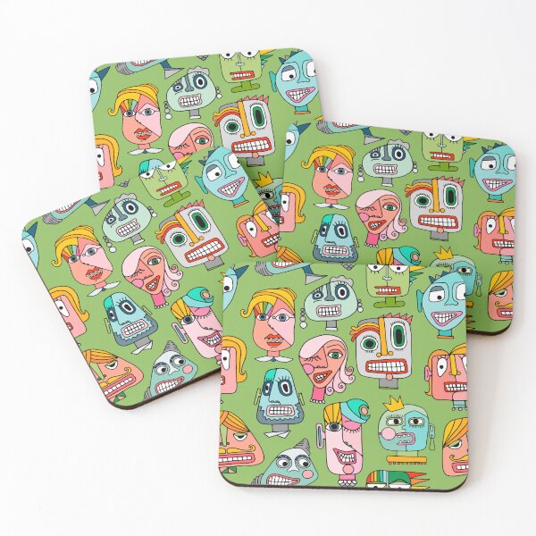 Item preview, Colorful Silly Faces designed and sold by Unhinged Heather.