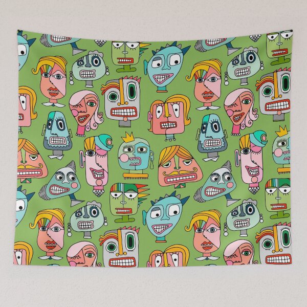 Item preview, Colorful Silly Faces designed and sold by Unhinged Heather.