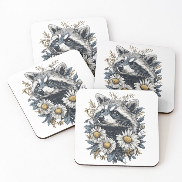 Item preview, Raccoon Vintage style animals collection designed and sold by EnjoyFunGifts.