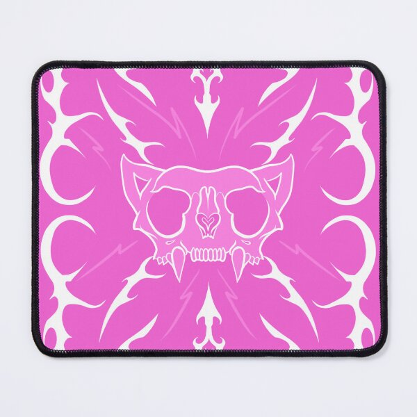 Item preview, Y2K Cat Skull Pink Goth Symmetry Cyber Sigilism designed and sold by Vexes.