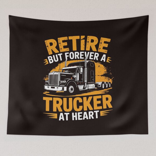 Item preview, Retired But Forever Trucker At Heart Truck Driver designed and sold by MichaelStalkas.