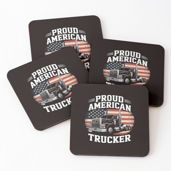 Item preview, Proud American Trucker product Truck Driver Gifts Men Women designed and sold by MichaelStalkas.