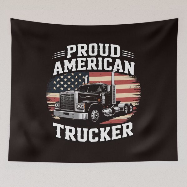 Item preview, Proud American Trucker product Truck Driver Gifts Men Women designed and sold by MichaelStalkas.