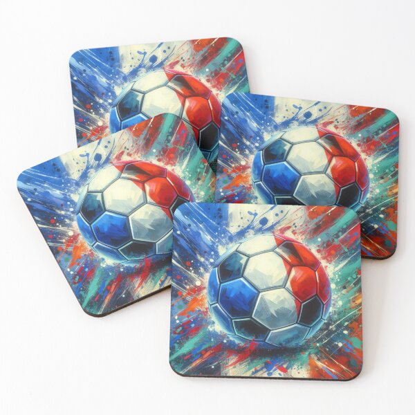 Item preview, France Soccer Ball Art Dynamic Football Painting in French Flag Colors designed and sold by ssmg80.