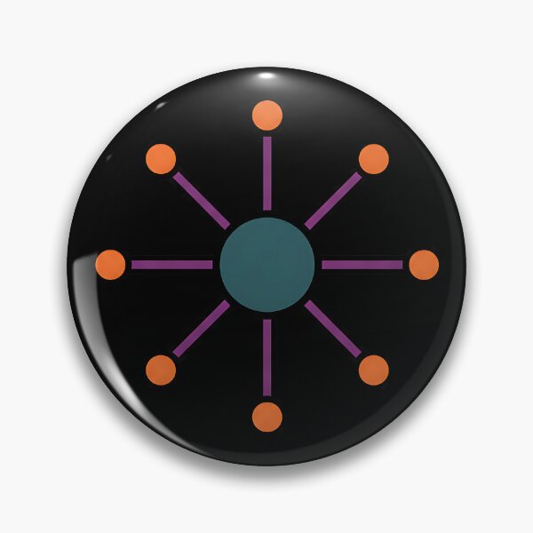 Item preview, Abstract Network Hub Geometric Minimalist Design designed and sold by Silent Watch Threads..
