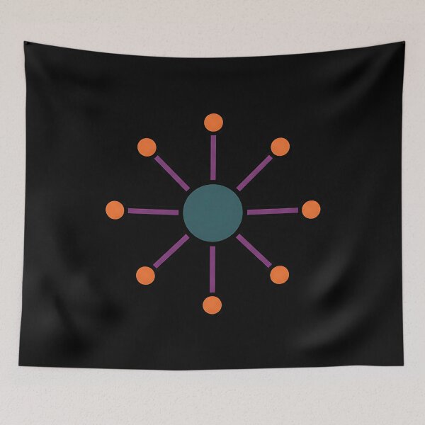Item preview, Abstract Network Hub Geometric Minimalist Design designed and sold by Silent Watch Threads..