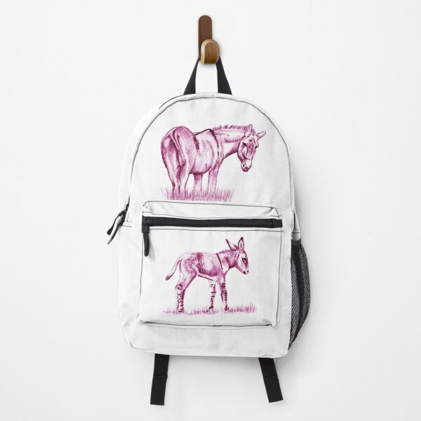 Item preview, Drawing of a standing donkey - pink colorized version designed and sold by SylvieG18.