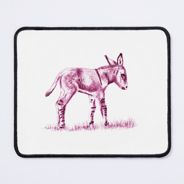 Item preview, Drawing of a standing donkey - pink colorized version designed and sold by SylvieG18.