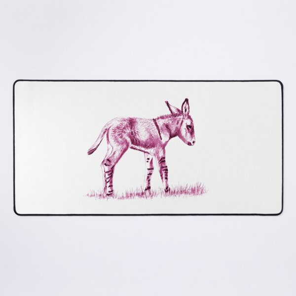 Item preview, Drawing of a standing donkey - pink colorized version designed and sold by SylvieG18.
