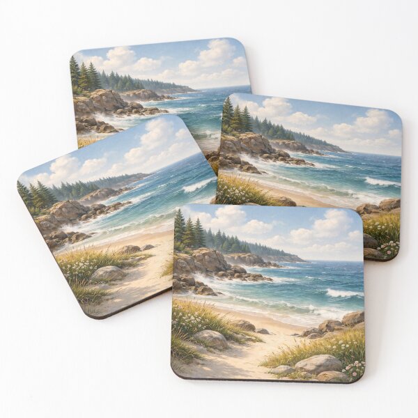 Item preview, Coastal Cove Beach Landscape  designed and sold by SezzyDesigns.