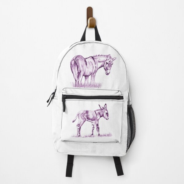 Item preview, Drawing of a standing donkey - purple colorized version designed and sold by SylvieG18.