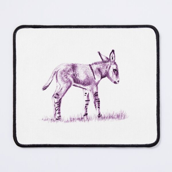 Item preview, Drawing of a standing donkey - purple colorized version designed and sold by SylvieG18.