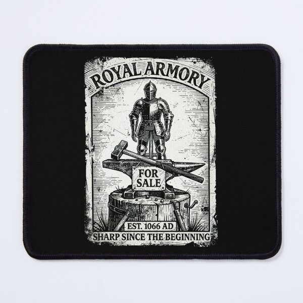 Item preview, Royal Armory Est 1066 - Vintage Knight & Anvil Blacksmith Sign designed and sold by w66aboo.