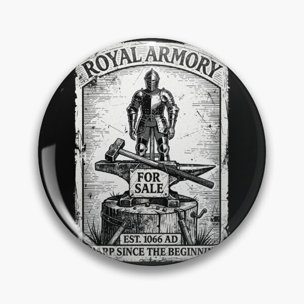 Item preview, Royal Armory Est 1066 - Vintage Knight & Anvil Blacksmith Sign designed and sold by w66aboo.