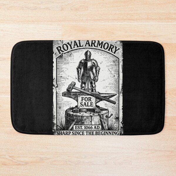 Item preview, Royal Armory Est 1066 - Vintage Knight & Anvil Blacksmith Sign designed and sold by w66aboo.