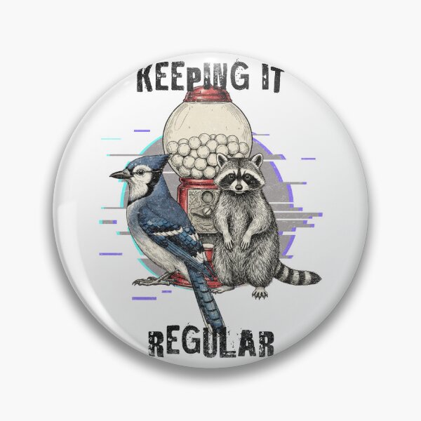 Item preview, Keeping It Regular: Blue Jay & Raccoon designed and sold by Nacho Average Designs.