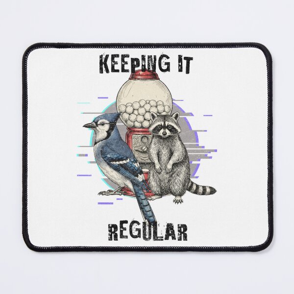 Item preview, Keeping It Regular: Blue Jay & Raccoon designed and sold by Nacho Average Designs.