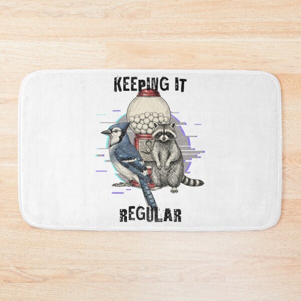 Item preview, Keeping It Regular: Blue Jay & Raccoon designed and sold by Nacho Average Designs.
