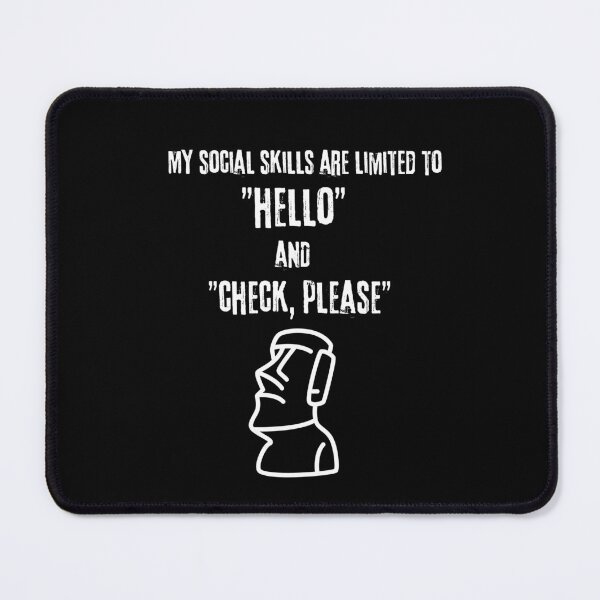 Item preview, ​"My Social Skills Are Limited" Funny Introvert Moai Statue Design designed and sold by BLACK-WHITE-Q.