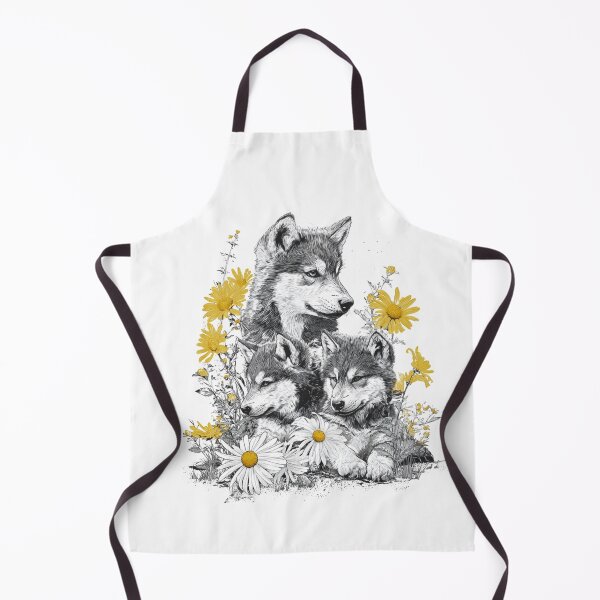 Item preview, Baby wolfs, Vintage style animals collection designed and sold by EnjoyFunGifts.