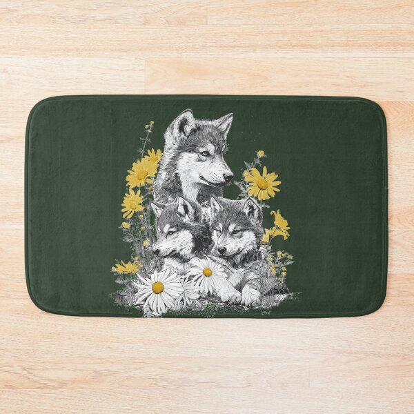 Item preview, Baby wolfs, Vintage style animals collection designed and sold by EnjoyFunGifts.