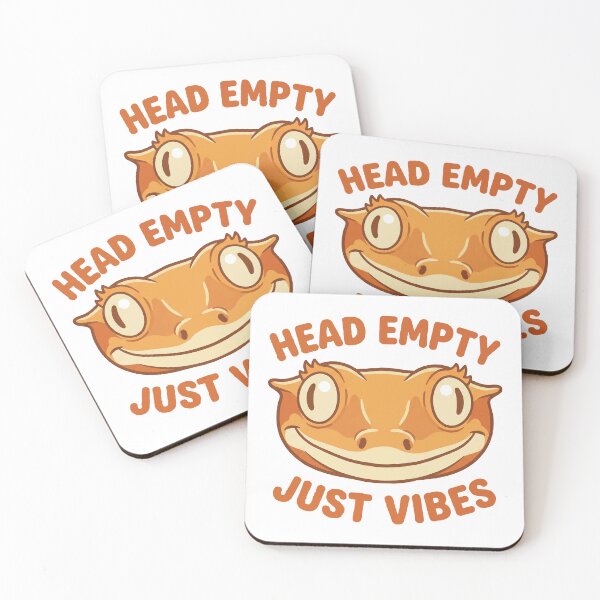 Item preview, Head Empty Just Vibes - Funny Crested Gecko Meme designed and sold by Petzzz.