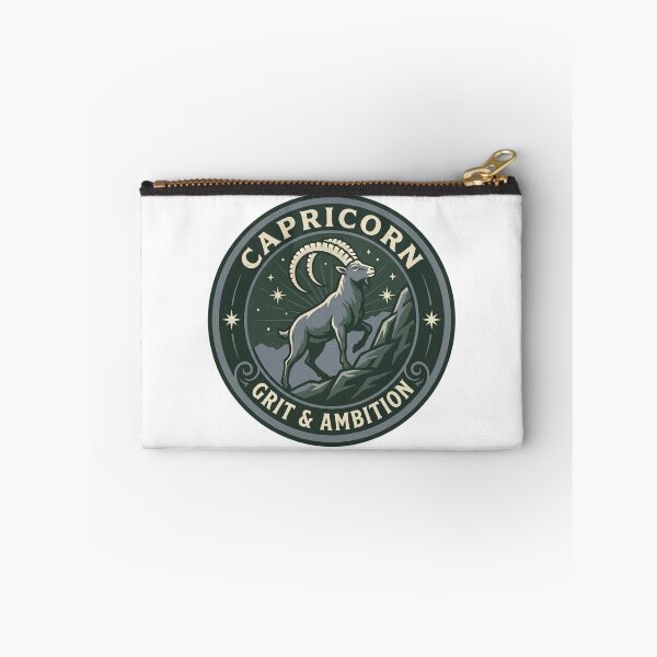 Item preview, Capricorn Grit & Ambition Vintage Zodiac Sea-Goat Emblem designed and sold by VandalMuse.
