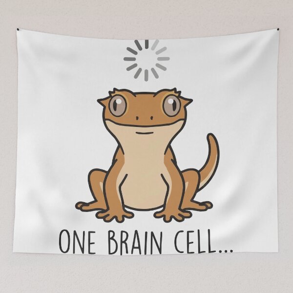 Item preview, Loading Brain Cell - Funny Derpy Crested Gecko designed and sold by Petzzz.